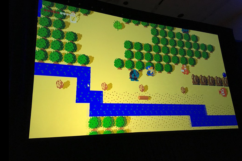 8-bit tech demo that the developers used for Breath of the Wild